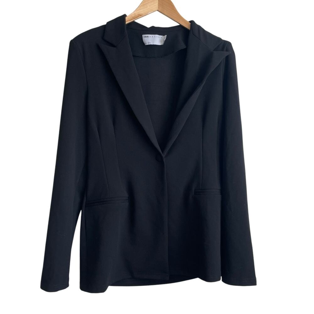 ASOS Design Women‎ Jacket 8T Black Stretch Comfort Office Travel Minimalistic